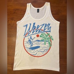 Authentic dead stock never worn Weezer tank top . Extremely rare ✨✨✨